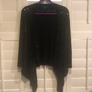 Karen Kane Black Sequined Cardigan Top Jacket